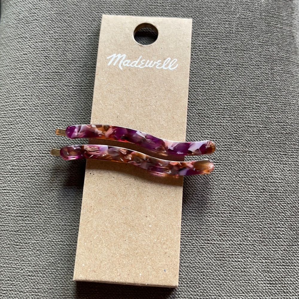 Madewell two-pack wavy bobby pins in acetate - NWT - last one available